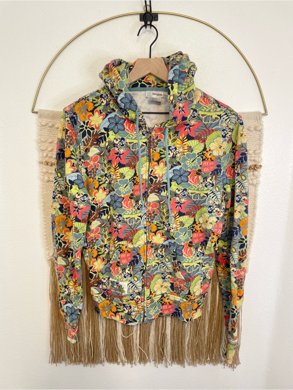 Disneyland Resort Minnie Tropical Full Zip Hoodie Size L